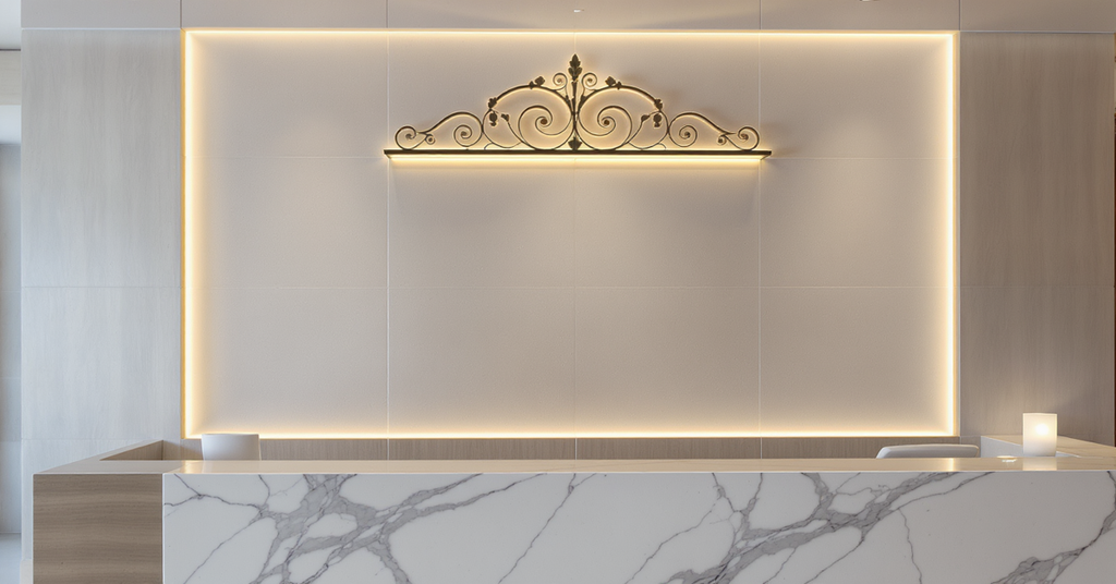 From Blank Office Wall to Statement Branding Backdrop