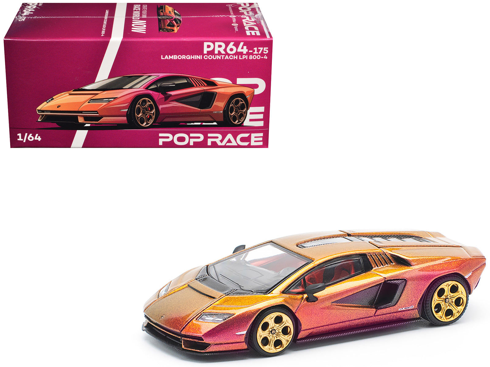 Lamborghini Countach LPI 800-4 Blu Hal Metallic 1/64 Diecast Model Car ...