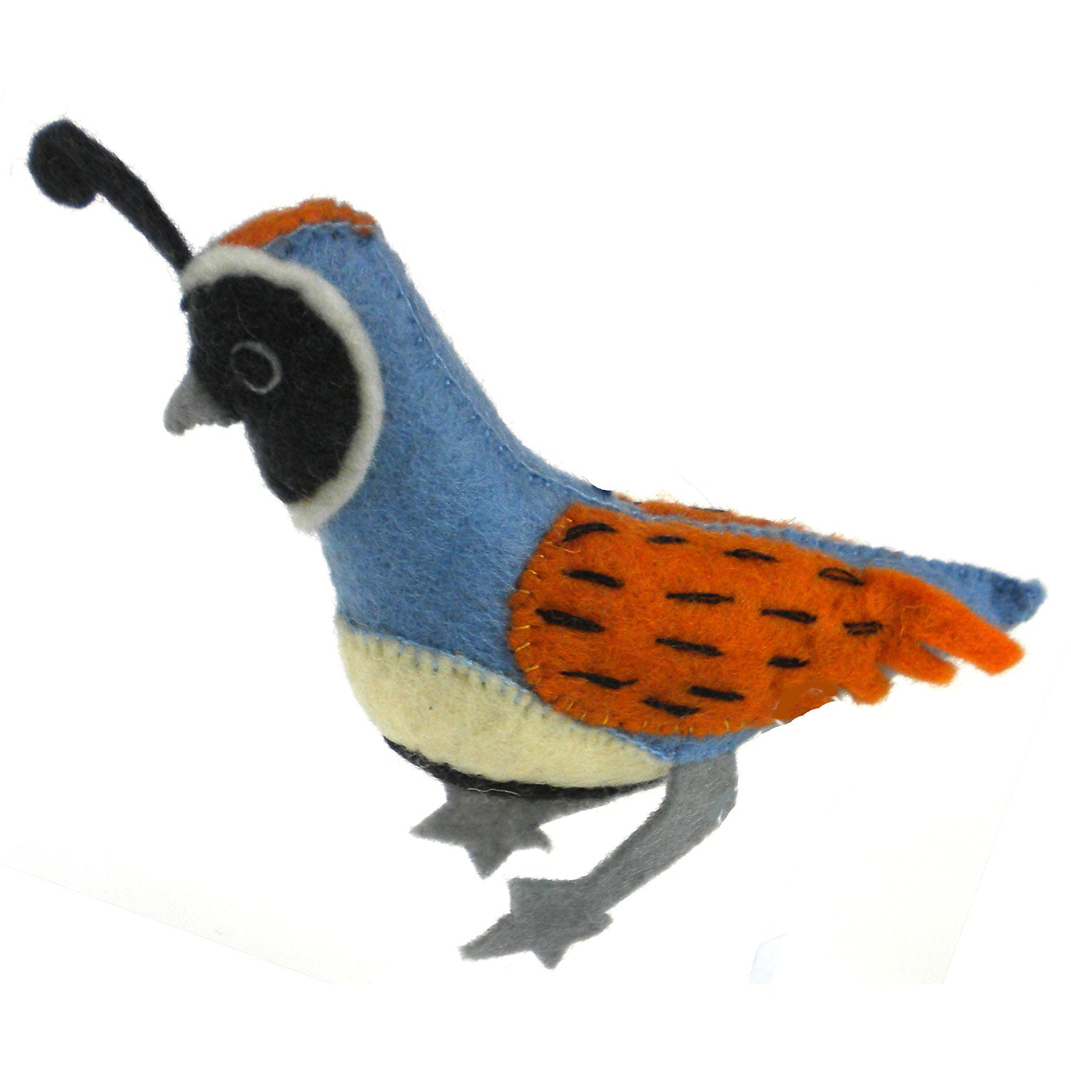 Quail Felt Ornament